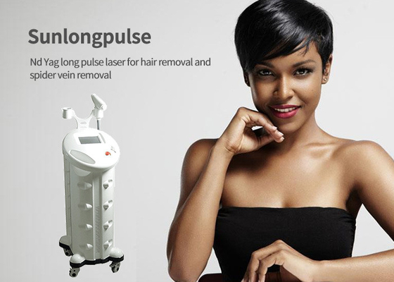 China 1064nm Nd Yag Laser Hair Removal Machine For Dark Skin Type VI / VII 70 * 53 * 101cm supplier