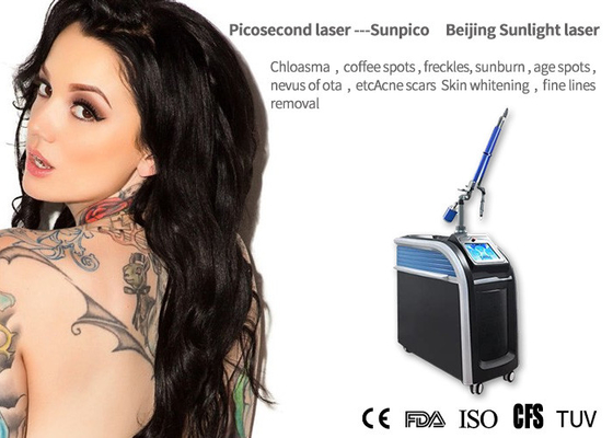 China Age Spot Picosecond Laser Tattoo Removal Machine Long Working 1mm - 10mm Diameter supplier