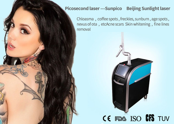 China 2000MJ Alexandrite Picosecond Laser Tattoo Removal Machine 755Nm Black And Blue supplier