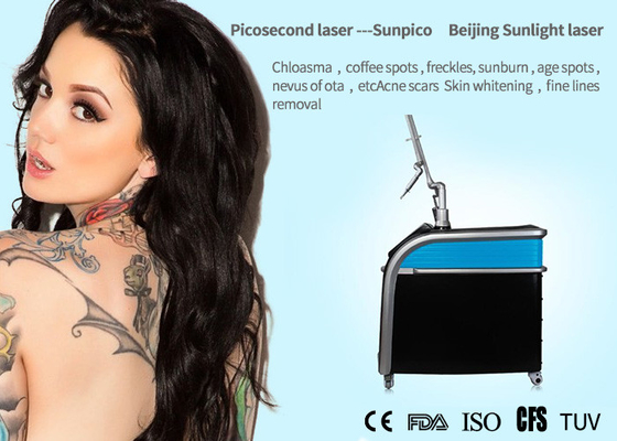 China Ultra - Short Pulses Picosecond Laser Tattoo Removal Machine 1064nm / 532nm / 755nm supplier