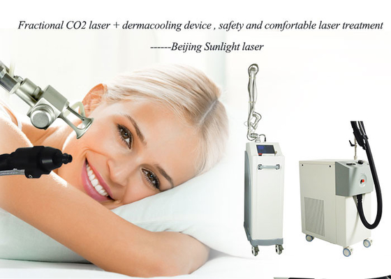 China Professional Derma Cooler Skin Cooling Machine White Color Gray  With Two Tips supplier