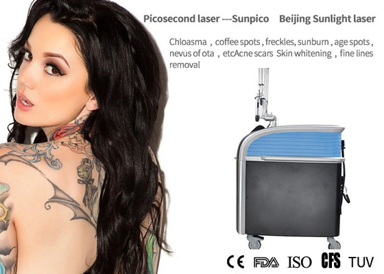 2000MJ Alexandrite Picosecond Laser Tattoo Removal Machine 755Nm Black And Blue supplier